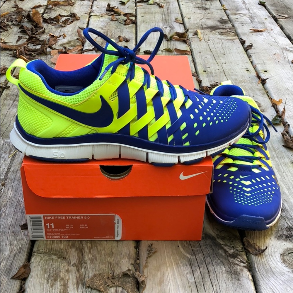 Nike Free Trainer 5.0 | Size 11 | Blue Volt White
